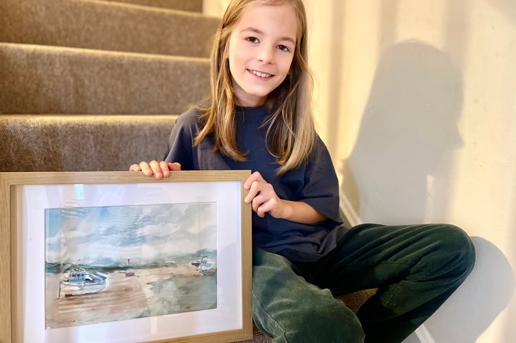 Young Wellington artist Keven Kovacs, 8, prepares for his first exhibition